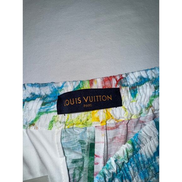 Louis Vuitton LV Pastel Monogram Logo Multicolor Watercolor Shorts 42 1A8H1I - Picture 9 of 14